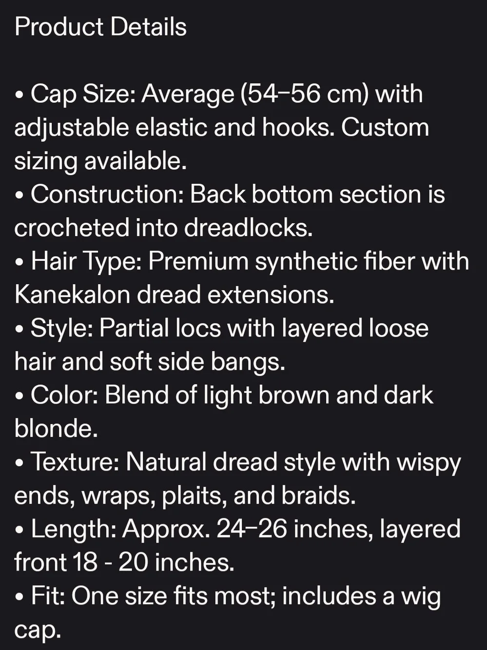 Custom Made Partial Deadlock Synthetic Wig with Blonde Highlights - Taupe Brown